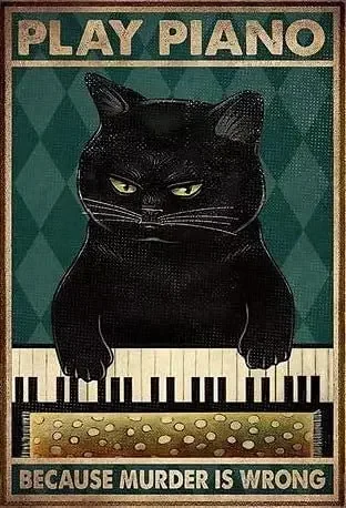 Cat Music Retro Poster,Metal Tin Sign of Cat Play Piano Style,Vintage Coffee and Bar Music Wall Art Decor Aluminum Painting
Cat Music Retro Poster,Metal Tin Sign of Cat Play Piano Style,Vintage Coffee and Bar Music Wall Art Decor Aluminum Painting