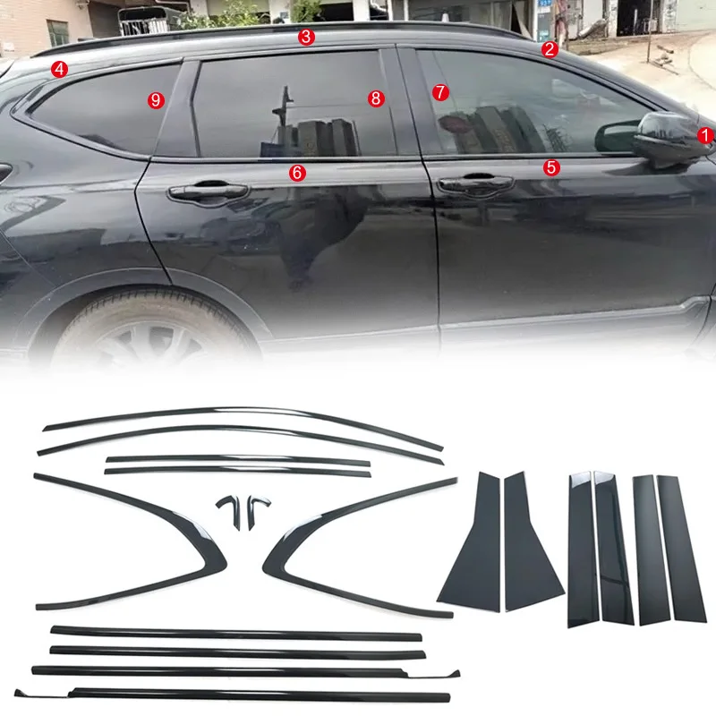 For Honda 2017-2021 CRV Window Trim Strips Stainless Steel Painted Black CR-V Glossy Black Full Exterior Window Molding
For Honda 2017-2021 CRV Window Trim Strips Stainless Steel Painted Black CR-V Glossy Black Full Exterior Window Molding