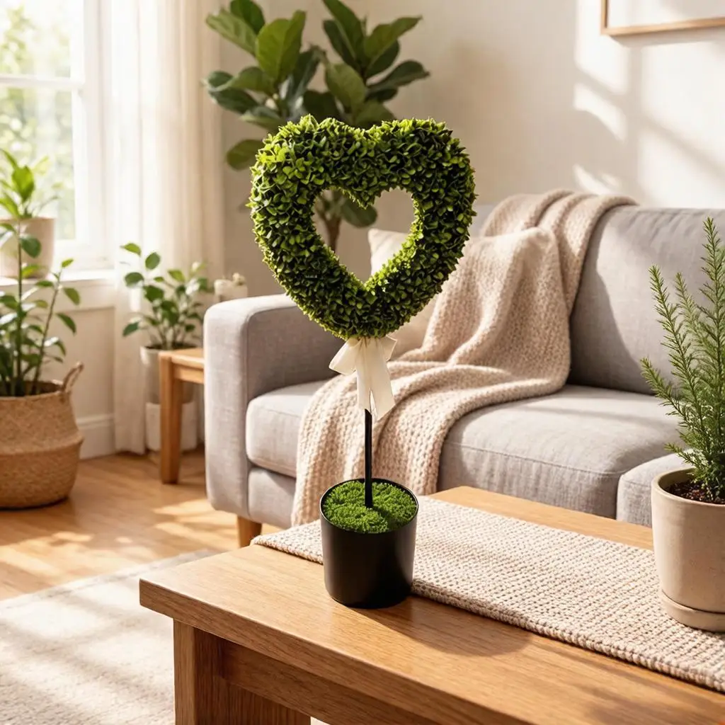 Искусственное декоративное растение в горшке: креативное украшение в форме сердца с бантом для рабочего стола, зеленое, для дома и улицы, имитация растения
Искусственное декоративное растение в горшке: креативное украшение в форме сердца с бантом для рабочего стола, зеленое, для дома и улицы, имитация растения