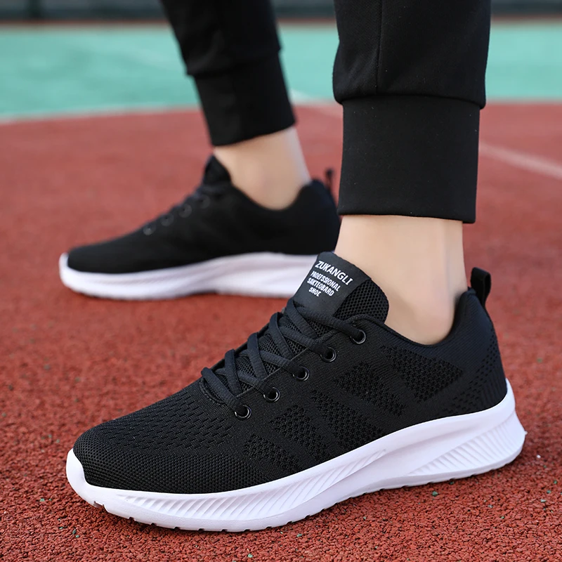 Men Running Sneakers Summer Light Lace-up Sport Fitness Comfortable Breathable Black Walking Shoes Big Size 38-45
Men Running Sneakers Summer Light Lace-up Sport Fitness Comfortable Breathable Black Walking Shoes Big Size 38-45