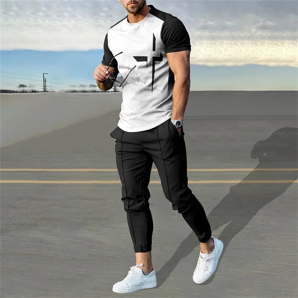 Men's Trousers Tracksuit 2 Piece Set Fashion Casual Sportswear Summer Streetwear Short Sleeve T Shirt Long Pants Male Clothing
Men's Trousers Tracksuit 2 Piece Set Fashion Casual Sportswear Summer Streetwear Short Sleeve T Shirt Long Pants Male Clothing