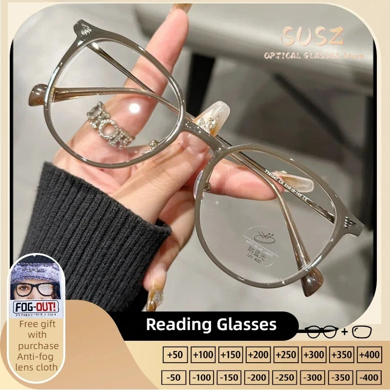 SUSZ Reading Glasses Vintage Durable Prescription Glasses Anti-Reflective Matte TR90 Round Frame Myopia Progressive Eyewear
SUSZ Reading Glasses Vintage Durable Prescription Glasses Anti-Reflective Matte TR90 Round Frame Myopia Progressive Eyewear