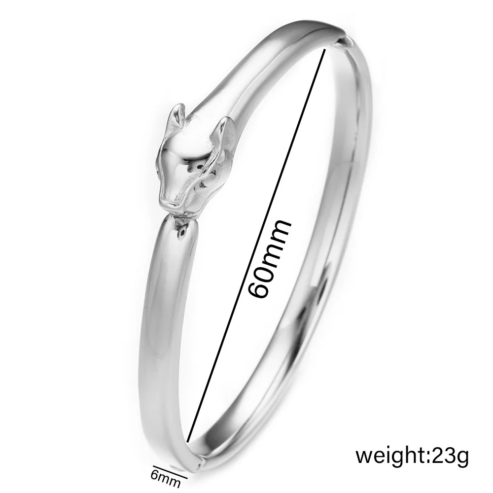 New Style - Stainless Steel 18K Bracelet: Animal Head Design - Smooth Surface, Women's Wrist Jewelry, Best Friend's Gift
New Style - Stainless Steel 18K Bracelet: Animal Head Design - Smooth Surface, Women's Wrist Jewelry, Best Friend's Gift