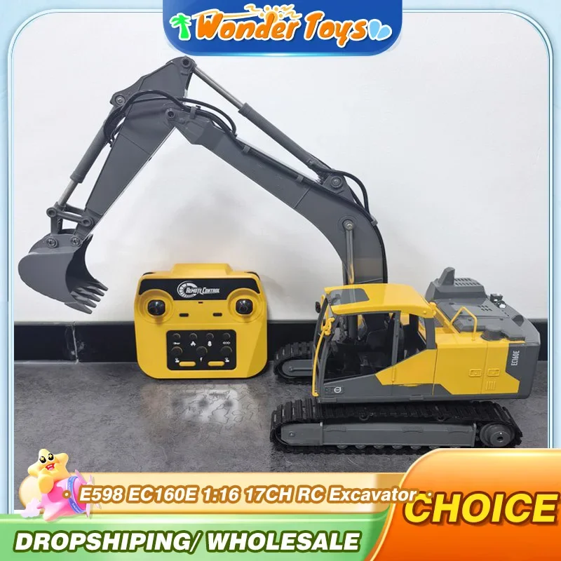 Double E E598 Large Radio Control Excavator Ec160E 1/16 17Ch Rc Truck 3 In 1 Crawler Remote Controlled Car Engineering Vehicle
Double E E598 Large Radio Control Excavator Ec160E 1/16 17Ch Rc Truck 3 In 1 Crawler Remote Controlled Car Engineering Vehicle