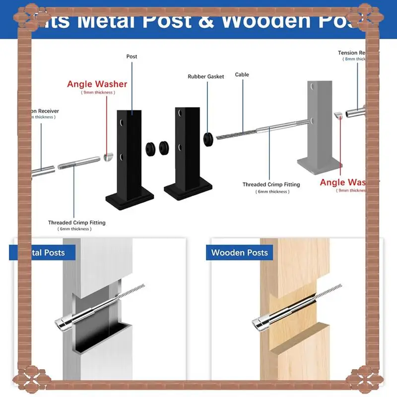 24-Hour Delivery 24Pack Beveled Angle Washers 9Mm, 33° Handrail Angle Washer Max For 8Mm Cable Railing Hardware Kit, For Stair D
24-Hour Delivery 24Pack Beveled Angle Washers 9Mm, 33° Handrail Angle Washer Max For 8Mm Cable Railing Hardware Kit, For Stair D