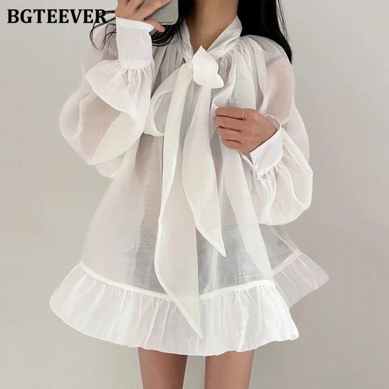 BGTEEVER Stylish Lace-up V-neck Loose Women Pullovers Blouses Spring Summer Elegant Lantern Sleeve Women Shirts Blouses
BGTEEVER Stylish Lace-up V-neck Loose Women Pullovers Blouses Spring Summer Elegant Lantern Sleeve Women Shirts Blouses