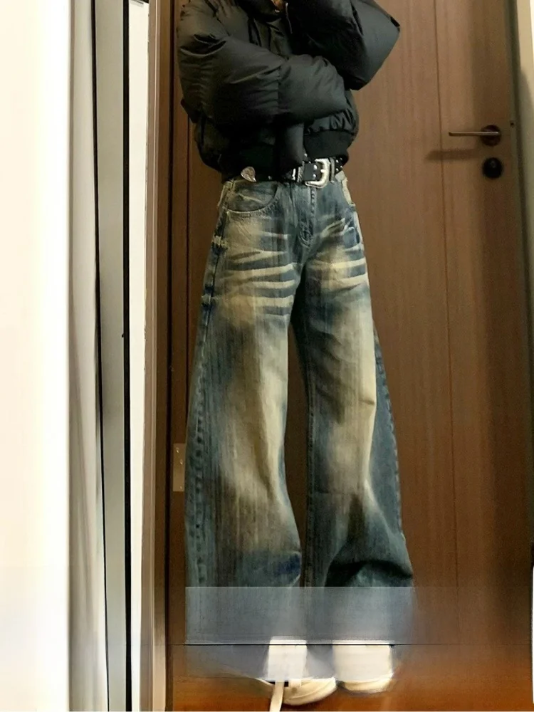 Американские джинсы свободного кроя с эффектом потертости, прямые, женские, осенне-зимние, новые, утягивающие, широкие брюки, с высокой талией, на молнии
Американские джинсы свободного кроя с эффектом потертости, прямые, женские, осенне-зимние, новые, утягивающие, широкие брюки, с высокой талией, на молнии