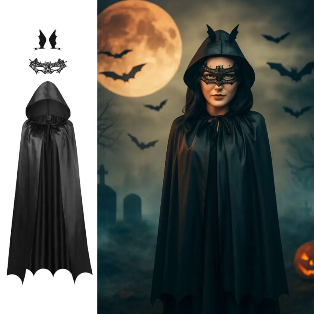 Face Shield Women's Ghost Cloak Loose Stage Performance Halloween Cosplay Costume Hairpin Party Props Halloween Cloak with Hat
Face Shield Women's Ghost Cloak Loose Stage Performance Halloween Cosplay Costume Hairpin Party Props Halloween Cloak with Hat