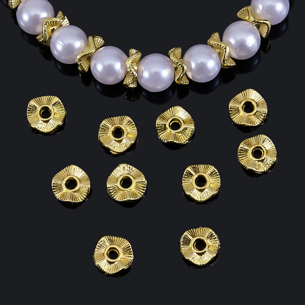 20/30/50Pcs Gold Color Plated Metal Wave Shape Spacer Beads For Jewelry Making Bracelets Beads Separator Beads DIY Accessories
20/30/50Pcs Gold Color Plated Metal Wave Shape Spacer Beads For Jewelry Making Bracelets Beads Separator Beads DIY Accessories