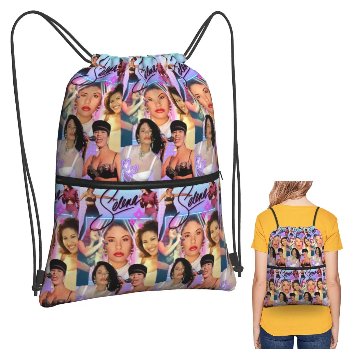 Selena Quintanilla Vintage Backpacks Casual Drawstring Bags Shoes Bag Book Bags for Travel School
Selena Quintanilla Vintage Backpacks Casual Drawstring Bags Shoes Bag Book Bags for Travel School