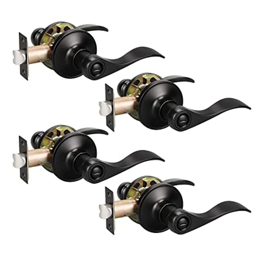 Door Handle, Interior Door Knobs for Bedroom/Bathroom, Wave Style Door Levers with Turn Button Lock Keyless
Door Handle, Interior Door Knobs for Bedroom/Bathroom, Wave Style Door Levers with Turn Button Lock Keyless
