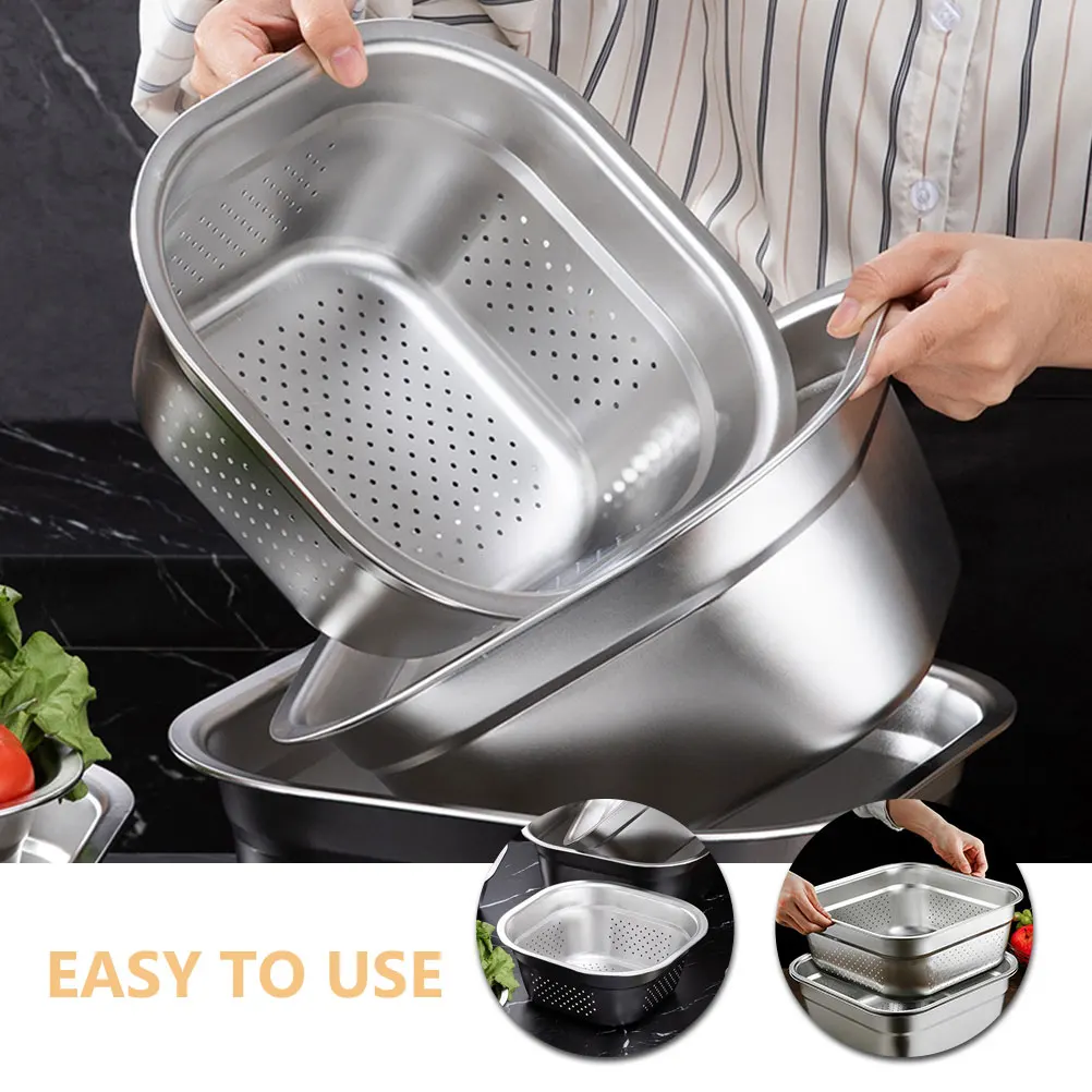 1 set Stainless Steel Colander 24cm Fine Mesh Strainer Basket Drainer Kitchen Sink Vegetable Fruit Washer Rice Basin
1 set Stainless Steel Colander 24cm Fine Mesh Strainer Basket Drainer Kitchen Sink Vegetable Fruit Washer Rice Basin