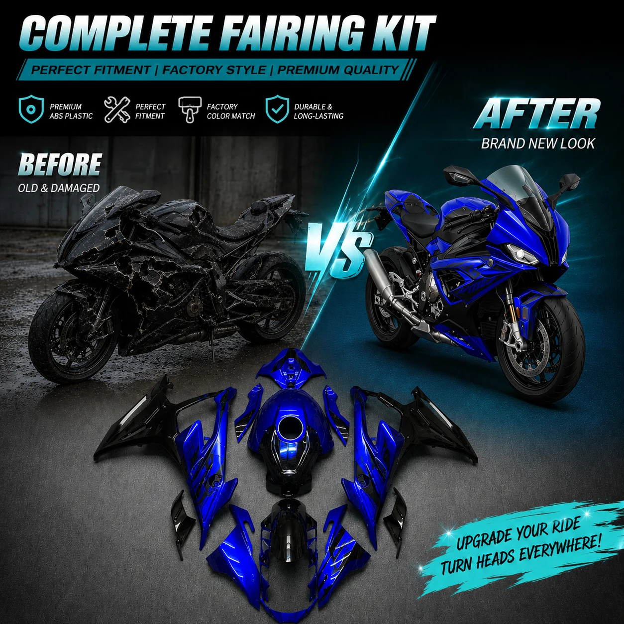 For BMW S1000RR 2023-2024 S 1000RR Fairing Kit Pre-Drilled ABS Injection Bodywork Panel Motorcycle Sportbike Aftermarket Parts
For BMW S1000RR 2023-2024 S 1000RR Fairing Kit Pre-Drilled ABS Injection Bodywork Panel Motorcycle Sportbike Aftermarket Parts