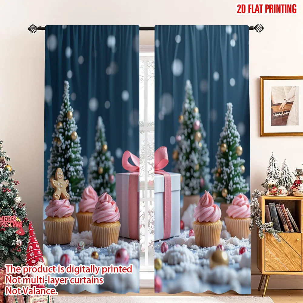 2pcs 2D flat printing Christmas Drapes Christmas Sweets Festive Holiday Gifts Polyester Without Electricity Family Party Perfect
2pcs 2D flat printing Christmas Drapes Christmas Sweets Festive Holiday Gifts Polyester Without Electricity Family Party Perfect