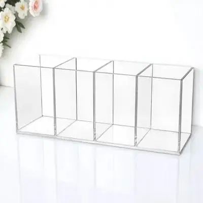 4 Section Acrylic Pen Holder Desktop Stationery Organizer for Pencils Makeup Brushes Cosmetics Jewelry Storage Countertop
4 Section Acrylic Pen Holder Desktop Stationery Organizer for Pencils Makeup Brushes Cosmetics Jewelry Storage Countertop
