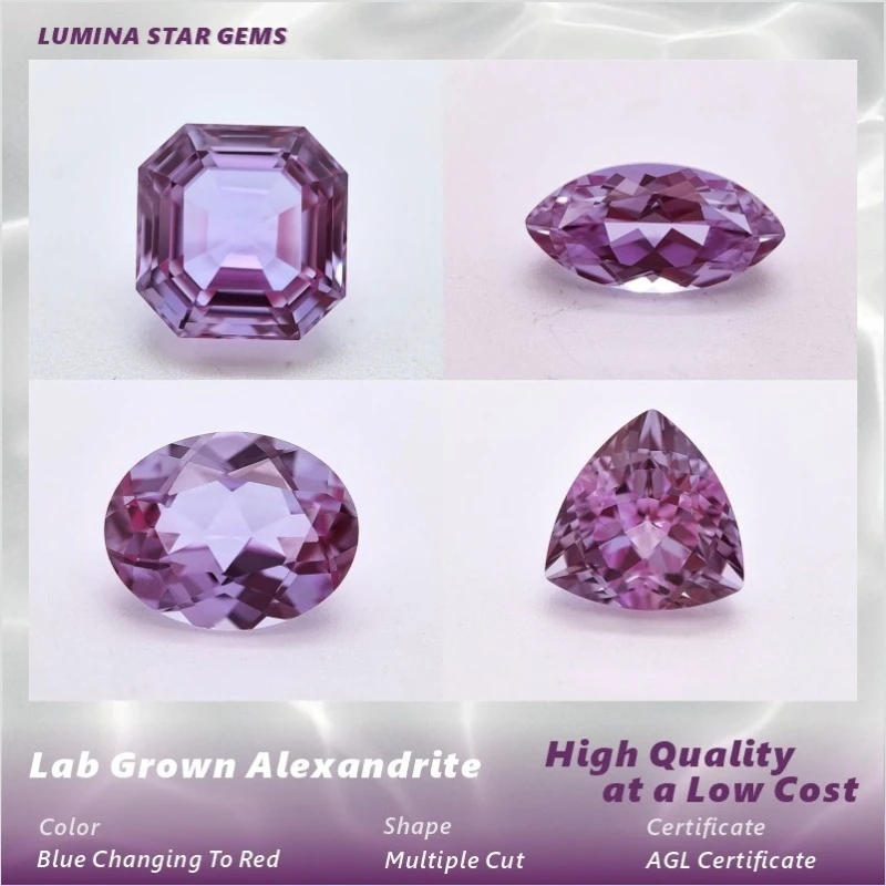 Lab Grown Alexandrite Gemstone Emerald Cut Color Change Green to Purple for Lab Grown Sapphire Jewelry Making Wholesale
Lab Grown Alexandrite Gemstone Emerald Cut Color Change Green to Purple for Lab Grown Sapphire Jewelry Making Wholesale
