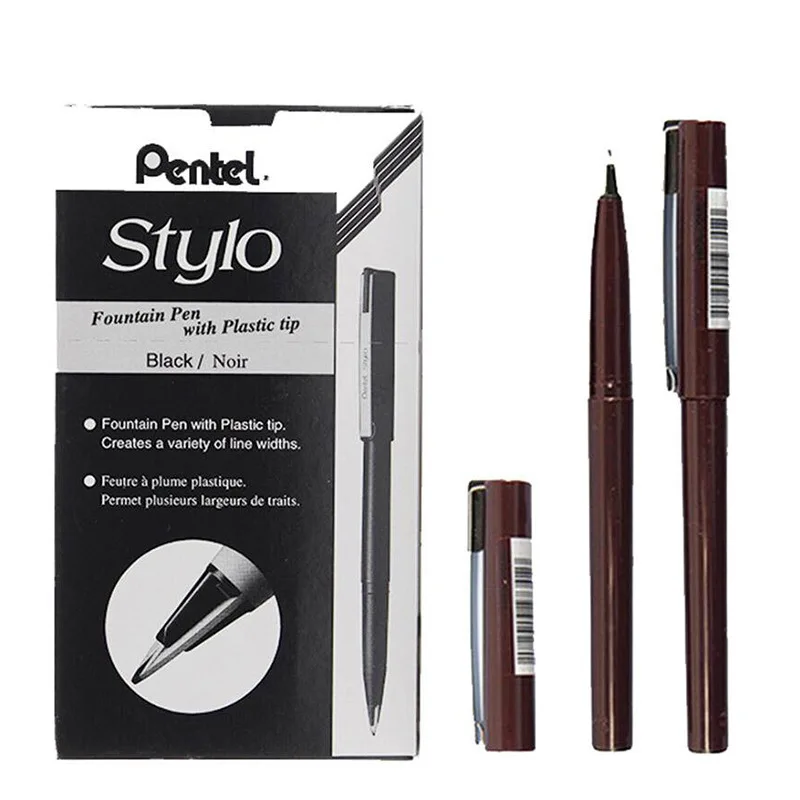 Set of 10 - Pentel JM20-AD Plastic Sign Drawing Pen Black Ink Marker Hook Needle Fineliner Pen for Manga Art Supplies
Set of 10 - Pentel JM20-AD Plastic Sign Drawing Pen Black Ink Marker Hook Needle Fineliner Pen for Manga Art Supplies