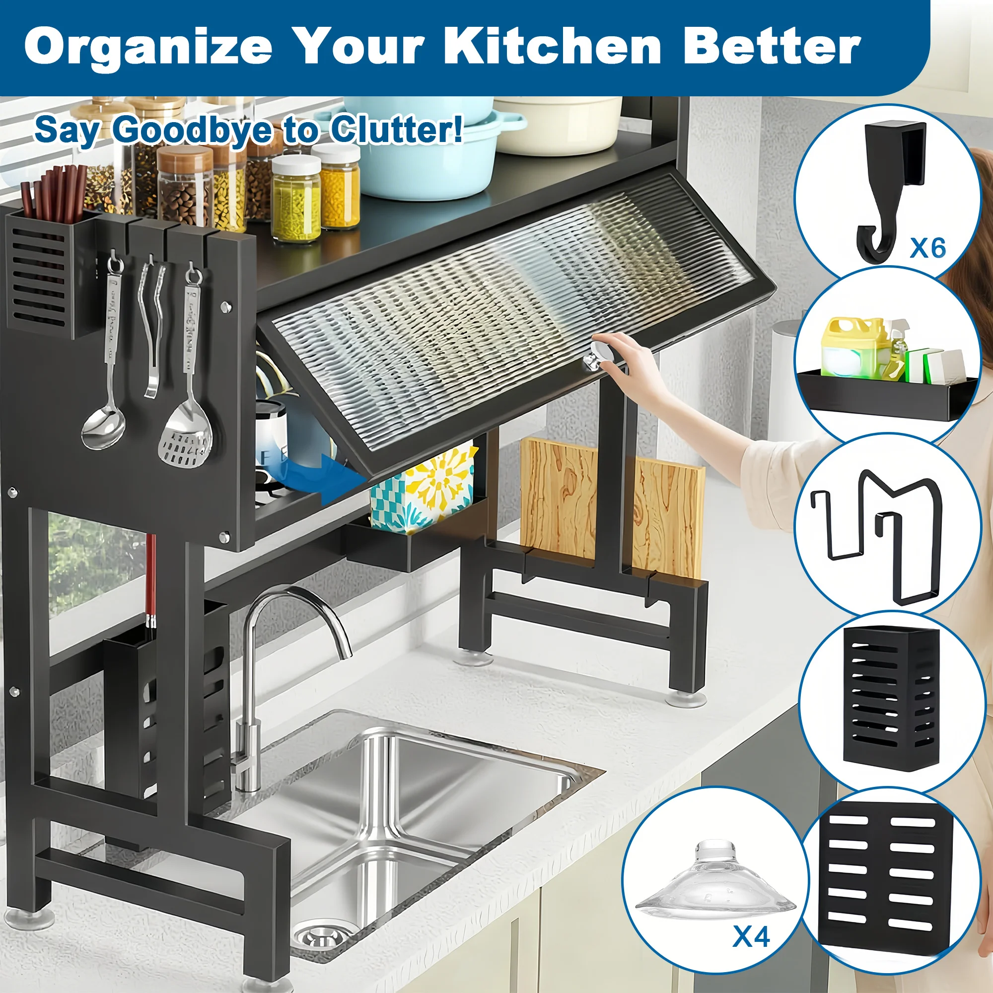 33.5inch/85cm Extra long Drying Rack for Kitchen Sink, Space Saving Dish Rack,Keep Kitchen Sink Shlef Organized Space-Savingk Metal Construction, Kitchen Organizers And Storage
33.5inch/85cm Extra long Drying Rack for Kitchen Sink, Space Saving Dish Rack,Keep Kitchen Sink Shlef Organized Space-Savingk Metal Construction, Kitchen Organizers And Storage