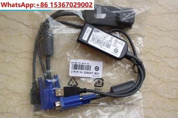 336047-B21 396633-001 AF623A AF628A VGA to USB RJ45 KVM USB ITFC ADPTR 1PK 
336047-B21 396633-001 AF623A AF628A VGA to USB RJ45 KVM USB ITFC ADPTR 1PK