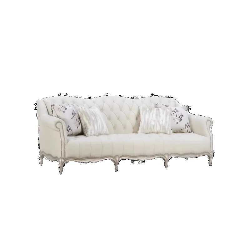Leather living room three sofa solid wood carving flower retro living room furniture combination
Leather living room three sofa solid wood carving flower retro living room furniture combination