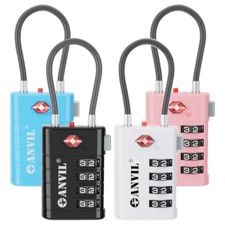 4 Digit Lage Locks, TSA Locks for Lage, Advanced TSA008 core, Alert Indicator for Your Travel Lock, Suitcase Lock. 4
4 Digit Lage Locks, TSA Locks for Lage, Advanced TSA008 core, Alert Indicator for Your Travel Lock, Suitcase Lock. 4