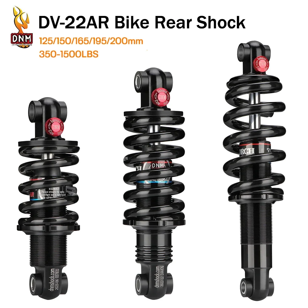 DNM DV-22AR Bicycle Rear Shock Spring Hydraulic Suspension MTB Mountain Bike Shock Absorber 125/150/165/190/200mm
DNM DV-22AR Bicycle Rear Shock Spring Hydraulic Suspension MTB Mountain Bike Shock Absorber 125/150/165/190/200mm