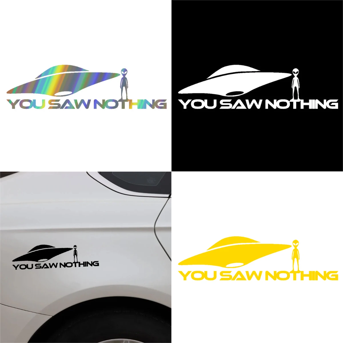 UFO Funny Alien Decals Scratch Waterproof Pvc Car Sticker For Car Truck Window Laptop Decals Auto Exterior Decor Accessories
UFO Funny Alien Decals Scratch Waterproof Pvc Car Sticker For Car Truck Window Laptop Decals Auto Exterior Decor Accessories