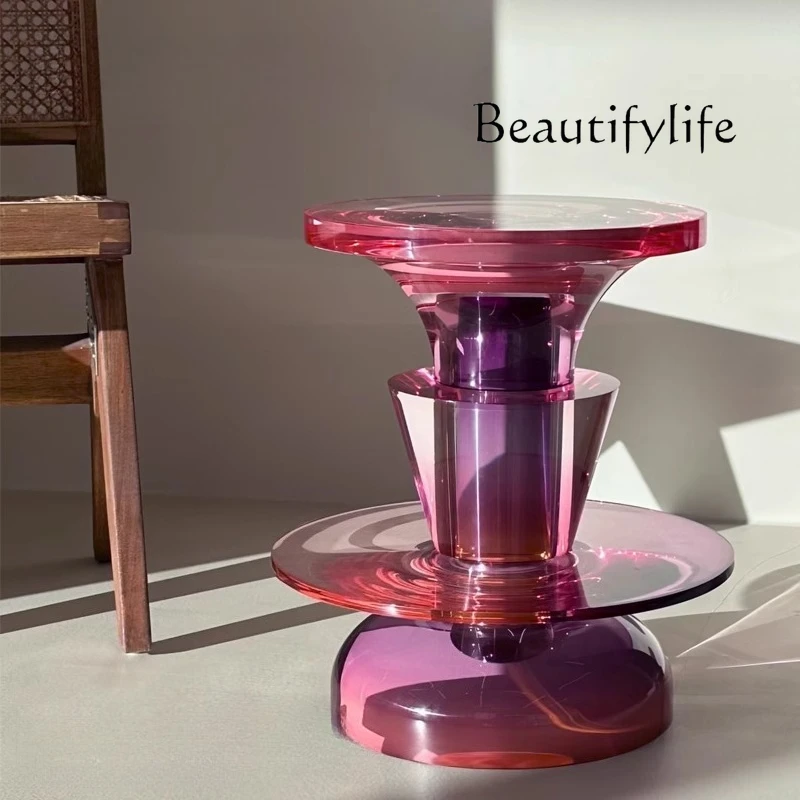 Italian minimalist transparent acrylic side table small apartment villa home sofa edge designer creative corner
Italian minimalist transparent acrylic side table small apartment villa home sofa edge designer creative corner