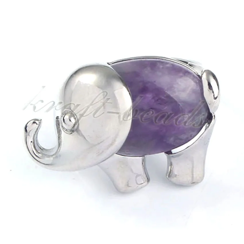 Elephant Rings Natural Crystal Stone Amethyst Rose Quartz Lapis Lazuli Agate Opal Finger Ring Jewelry For Women Men Girls Gifts
Elephant Rings Natural Crystal Stone Amethyst Rose Quartz Lapis Lazuli Agate Opal Finger Ring Jewelry For Women Men Girls Gifts