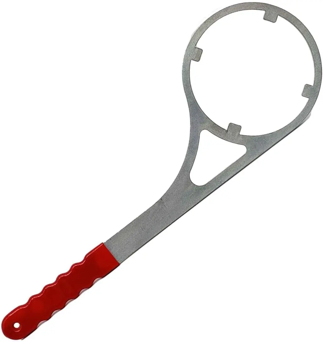 4.8" Heavy Metal Wrench Replaces Plastic Wrench, Extended Handle With Rubber Wrapping(4.8 Inch Inside Diameter)
4.8" Heavy Metal Wrench Replaces Plastic Wrench, Extended Handle With Rubber Wrapping(4.8 Inch Inside Diameter)