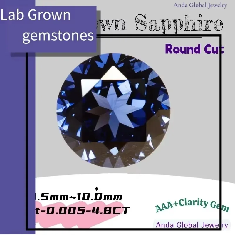L-Lab Grown Sapphire Royal Blue Color Round Cut AAA+Clarity for Jewelry Setting&Custom Design Selectable AGL Certificate-M
L-Lab Grown Sapphire Royal Blue Color Round Cut AAA+Clarity for Jewelry Setting&Custom Design Selectable AGL Certificate-M
