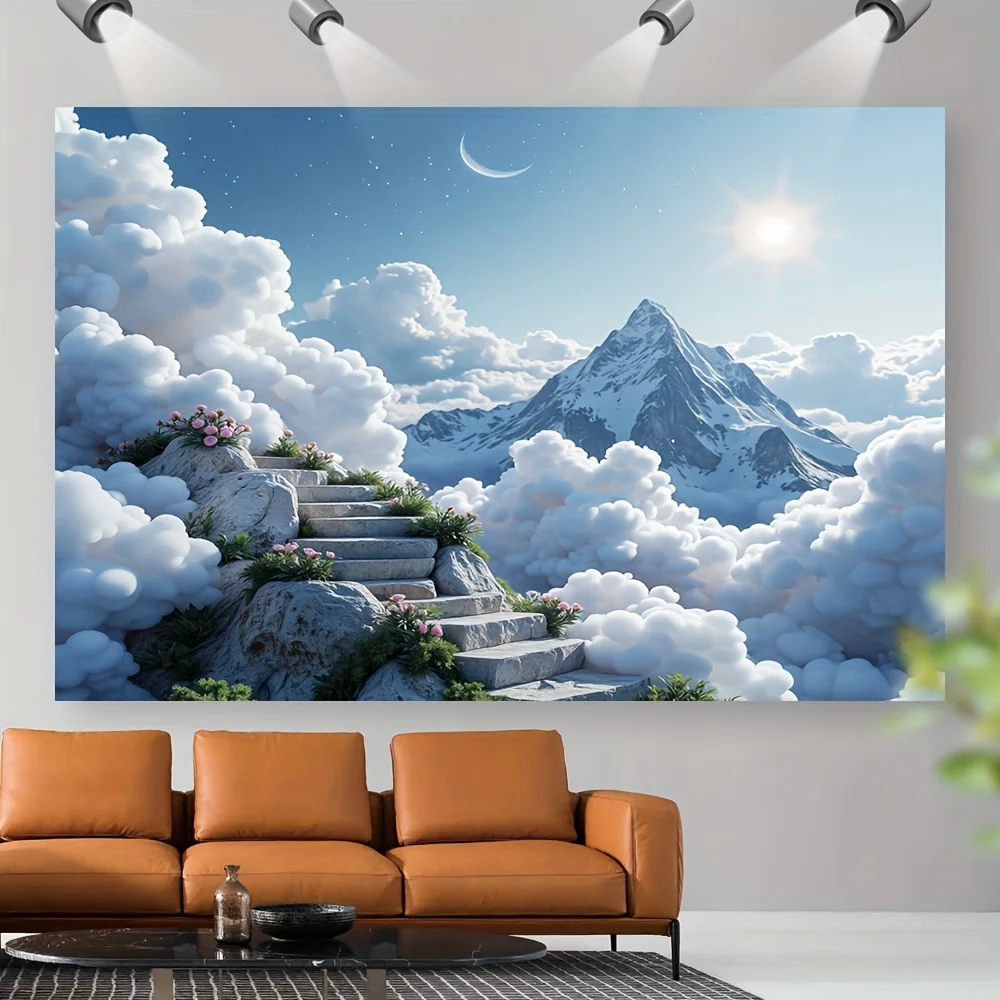 1pc Contemporary Dream Ladder Tapestry - Machine Washable Polyester Fabric, No Electricity Needed, Horizontal Landscape Design
1pc Contemporary Dream Ladder Tapestry - Machine Washable Polyester Fabric, No Electricity Needed, Horizontal Landscape Design