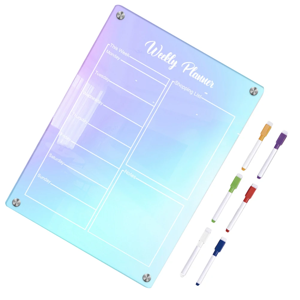 1Set Planning Board Rectangular Design Magnetic Reusable Erasable Office Use Home Organization Weekly Fridge Calendar
1Set Planning Board Rectangular Design Magnetic Reusable Erasable Office Use Home Organization Weekly Fridge Calendar