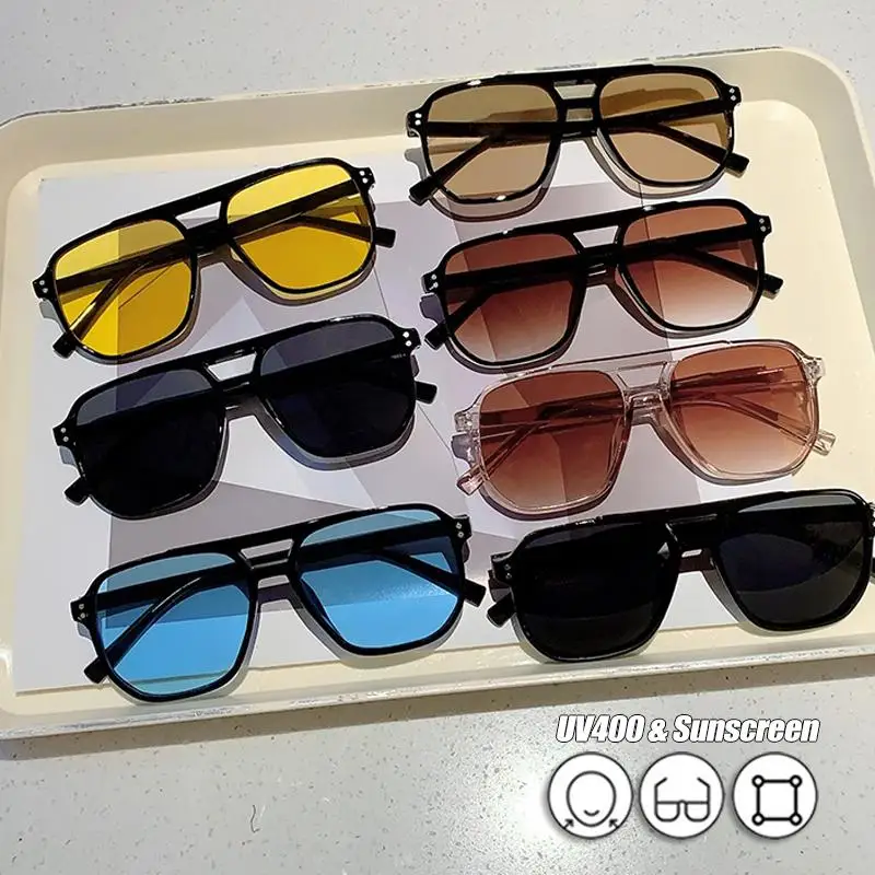 Retro Pilot Sunglasses Men Women Outdoor Sports UV400 Shade UV Protection Fashion Korean Hip Pop Punk Style Eyewear
Retro Pilot Sunglasses Men Women Outdoor Sports UV400 Shade UV Protection Fashion Korean Hip Pop Punk Style Eyewear
