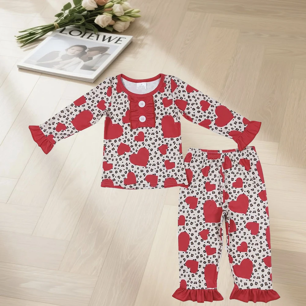 11.6 Baby Girls Valentines Hearts Leopard Shirt Pants Pajamas Clothing Sets
11.6 Baby Girls Valentines Hearts Leopard Shirt Pants Pajamas Clothing Sets