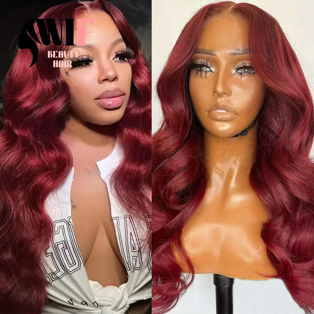 WIF Burgundy Wave Synthetic Hair Lace Wig Natural Hairline Middle Part Body Wavy Lace Front Wigs for Cosplay Use Wine Red Hair
WIF Burgundy Wave Synthetic Hair Lace Wig Natural Hairline Middle Part Body Wavy Lace Front Wigs for Cosplay Use Wine Red Hair