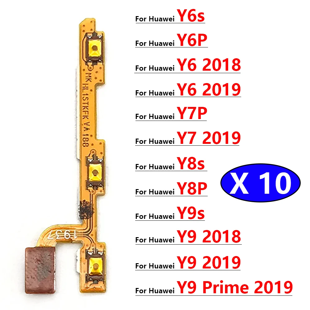 10Pcs, Power On Off Volume Side Button Key Flex Cable For Huawei Y5 Y6 Y7 Y9 Prime 2017 2018 2019 Y6P Y6s Y7P Y8P Y8s Y9s
10Pcs, Power On Off Volume Side Button Key Flex Cable For Huawei Y5 Y6 Y7 Y9 Prime 2017 2018 2019 Y6P Y6s Y7P Y8P Y8s Y9s