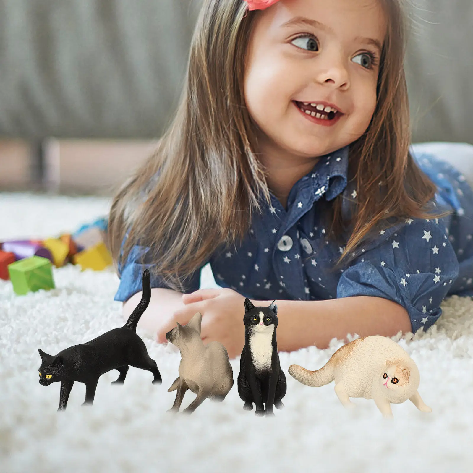 4Pcs Lifelike Solid Plastic Cat Statue Ornament for Desktop Decor Garden Classroom Use Realistic Adorable Small Cat Decoration
4Pcs Lifelike Solid Plastic Cat Statue Ornament for Desktop Decor Garden Classroom Use Realistic Adorable Small Cat Decoration