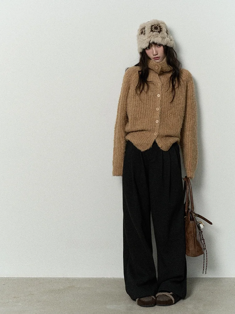 High-End Woolen Knitwear Sweater Women's Spring Autumn High Collar Open Cardigan Inner And Outer Wear Thiened Long Sve
High-End Woolen Knitwear Sweater Women's Spring Autumn High Collar Open Cardigan Inner And Outer Wear Thiened Long Sve