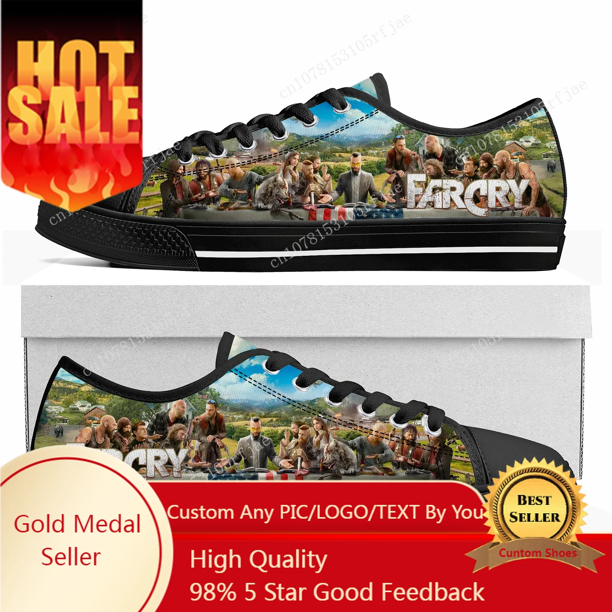 Far Cry Custom Low Top Sneakers Cartoon Game Womens Mens Teenager Shoes Casual Fashion Tailor Made Canvas Sneaker
Far Cry Custom Low Top Sneakers Cartoon Game Womens Mens Teenager Shoes Casual Fashion Tailor Made Canvas Sneaker