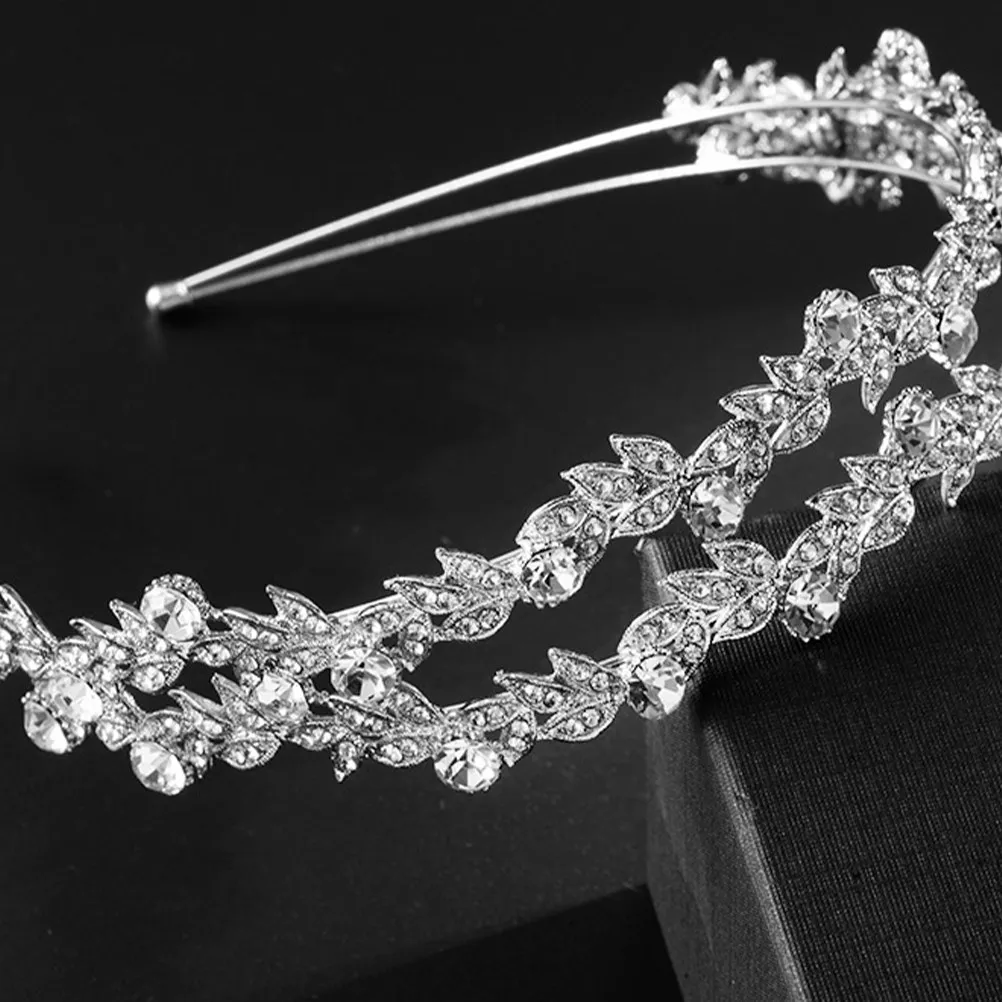 White Bridal Headband Crystal Leaves Rhinestone Double Row Alloy Hair Hoop Party Favors Bridal Hair Band Rhinestone Headdress
White Bridal Headband Crystal Leaves Rhinestone Double Row Alloy Hair Hoop Party Favors Bridal Hair Band Rhinestone Headdress