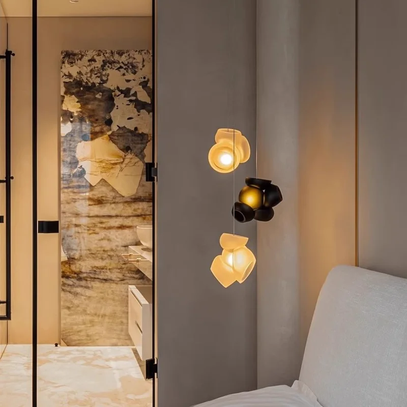 Modern Geometric Glass G9 LED Pendant Chandelier Light Pink Black White For Living Room Home Interior Lighting Decor
Modern Geometric Glass G9 LED Pendant Chandelier Light Pink Black White For Living Room Home Interior Lighting Decor