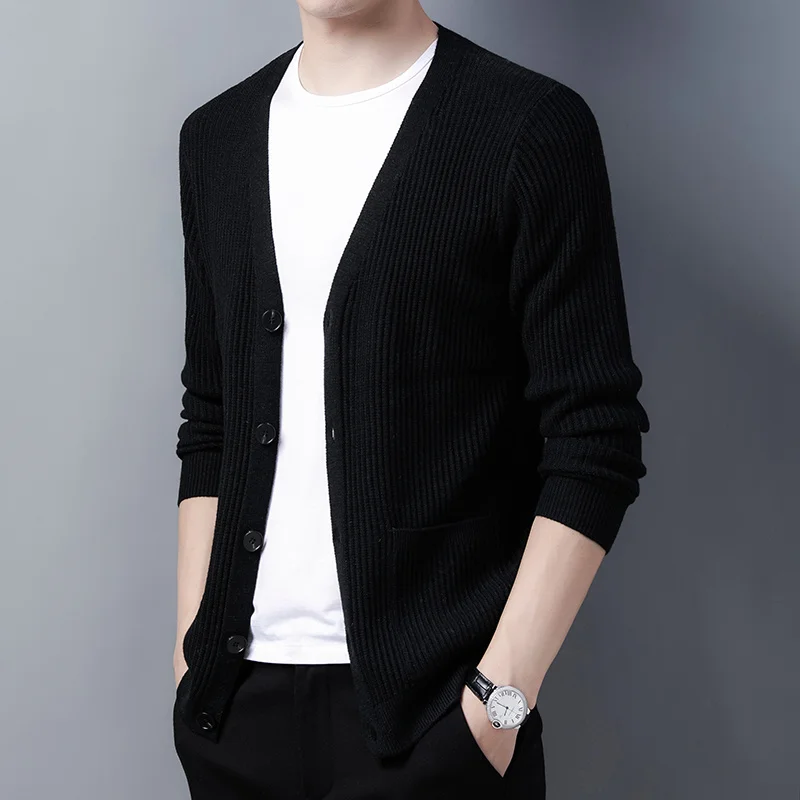 cardigan Knitted long sleeve pocket spring thick wool sweater Korean casual sweater V-neck coat
cardigan Knitted long sleeve pocket spring thick wool sweater Korean casual sweater V-neck coat