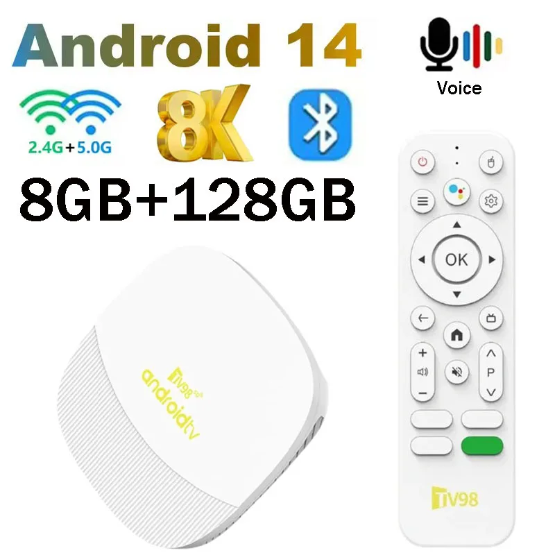 TV98 ATV Max 4K TV Box Android 14 Allwinner H313 8GB 128GB 4G 5G Wifi6 BT 8K Media Player Voice control Smart Set Top Box iptv
TV98 ATV Max 4K TV Box Android 14 Allwinner H313 8GB 128GB 4G 5G Wifi6 BT 8K Media Player Voice control Smart Set Top Box iptv