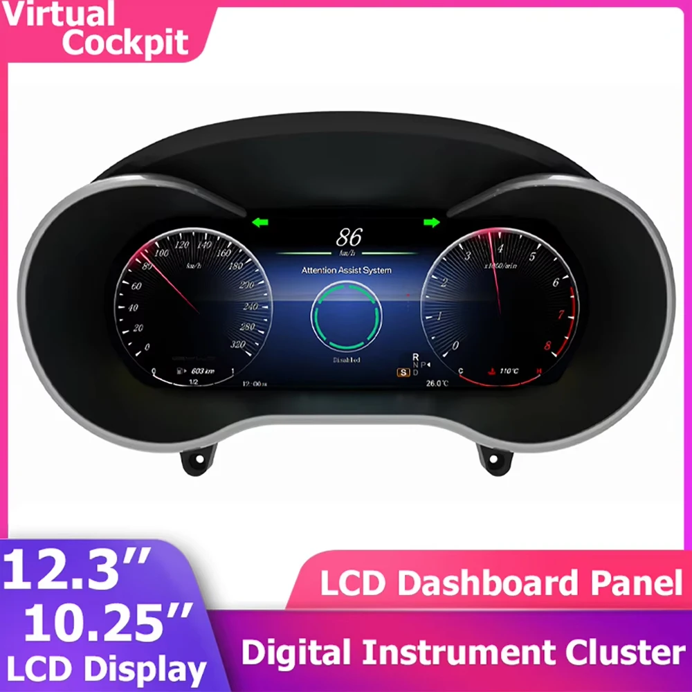 12.3''Digital Instrument Gauge Cluster For Mercedes Benz GLC/C-Class W205 W253 X253 LCD Dashboard Panel Speedometer Tachometer
12.3''Digital Instrument Gauge Cluster For Mercedes Benz GLC/C-Class W205 W253 X253 LCD Dashboard Panel Speedometer Tachometer