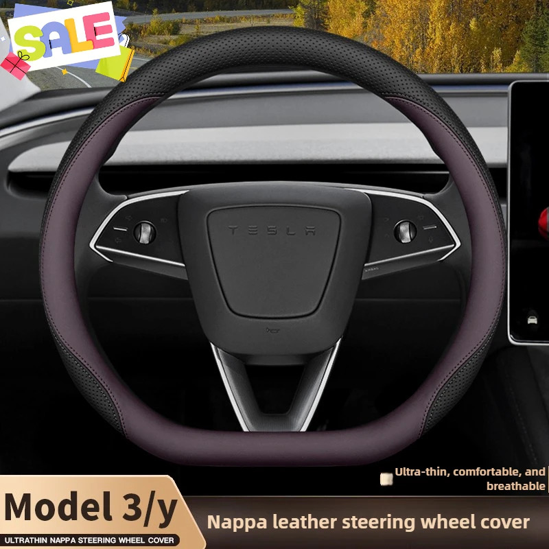 Leather Car Steering Wheel Cover for Tesla Model 3 Y Zunifer Juniper 2025 2026 Accessories
Leather Car Steering Wheel Cover for Tesla Model 3 Y Zunifer Juniper 2025 2026 Accessories