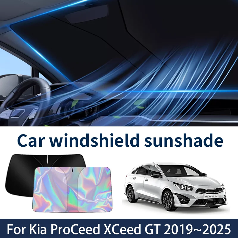 Солнцезащитный козырек на лобовое стекло для Kia ProCeed XCeed GT 2019 ~ 2025 2024 2023, автомобильный солнцезащитный козырек, теплоизоляция, летние охлаждающие аксессуары 
Солнцезащитный козырек на лобовое стекло для Kia ProCeed XCeed GT 2019 ~ 2025 2024 2023, автомобильный солнцезащитный козырек, теплоизоляция, летние охлаждающие аксессуары