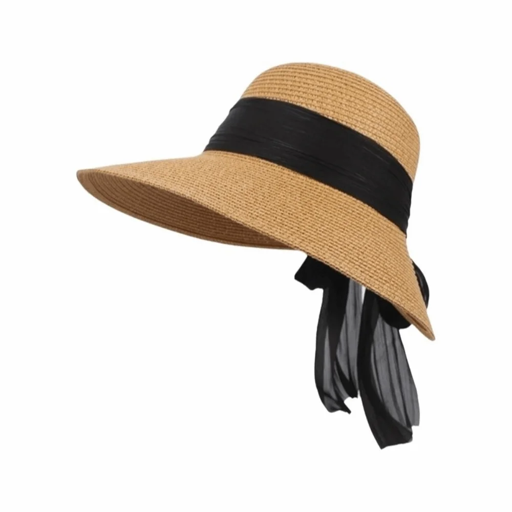 Foldable Straw Weaving Beach Hat Wide Brim UV Protection Big Brimmed Woven Cap Bow Ribbon Elegant Woven Straw Hat Seaside Travel
Foldable Straw Weaving Beach Hat Wide Brim UV Protection Big Brimmed Woven Cap Bow Ribbon Elegant Woven Straw Hat Seaside Travel