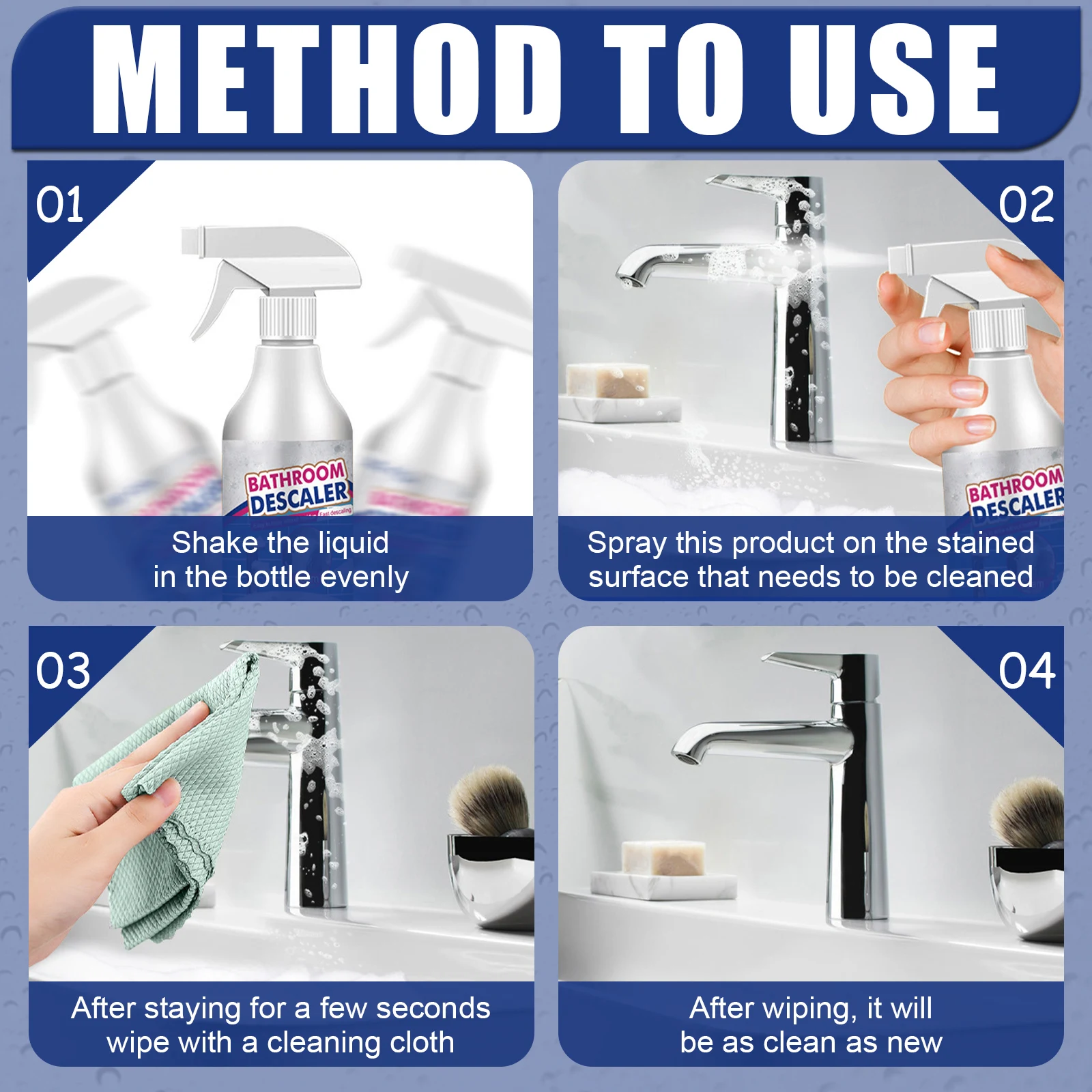 Versatile Rinse Cleaning Foam Spray All Purpose Cleaning Liquid Glass Scale Cleaner for Stainless Steel Glass Ceramic Plastic
Versatile Rinse Cleaning Foam Spray All Purpose Cleaning Liquid Glass Scale Cleaner for Stainless Steel Glass Ceramic Plastic