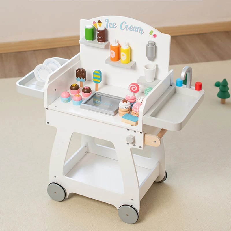 Puzzle Wooden Ice Cream Cart Kitchen Toys Miniature Food Dollhouse Accessories Magic Blackboard Montessori Interactive Toys Gift
Puzzle Wooden Ice Cream Cart Kitchen Toys Miniature Food Dollhouse Accessories Magic Blackboard Montessori Interactive Toys Gift